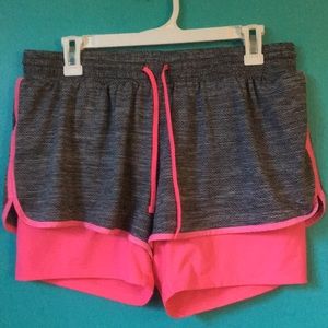 Champion Duo Dry Athletic Shorts Pink and Gray XL